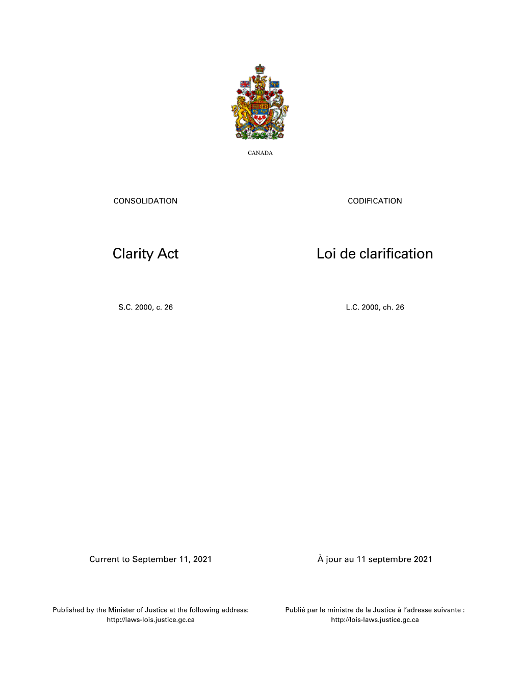 Clarity Act Loi De Clarification