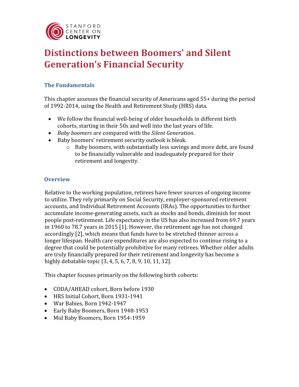 Distinctions Between Boomers' and Silent Generation's Financial Security