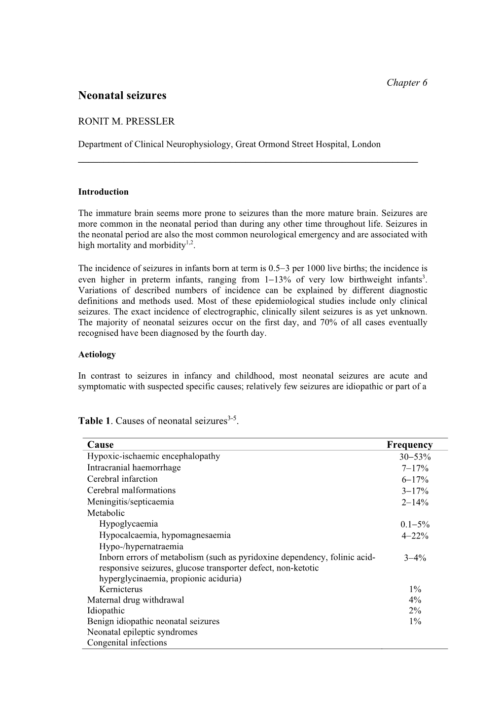 Neonatal Seizures