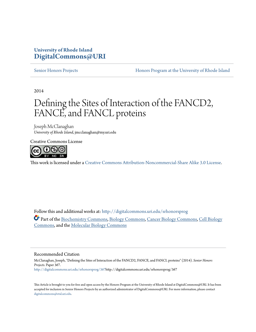 Defining the Sites of Interaction of the FANCD2, FANCE, and FANCL