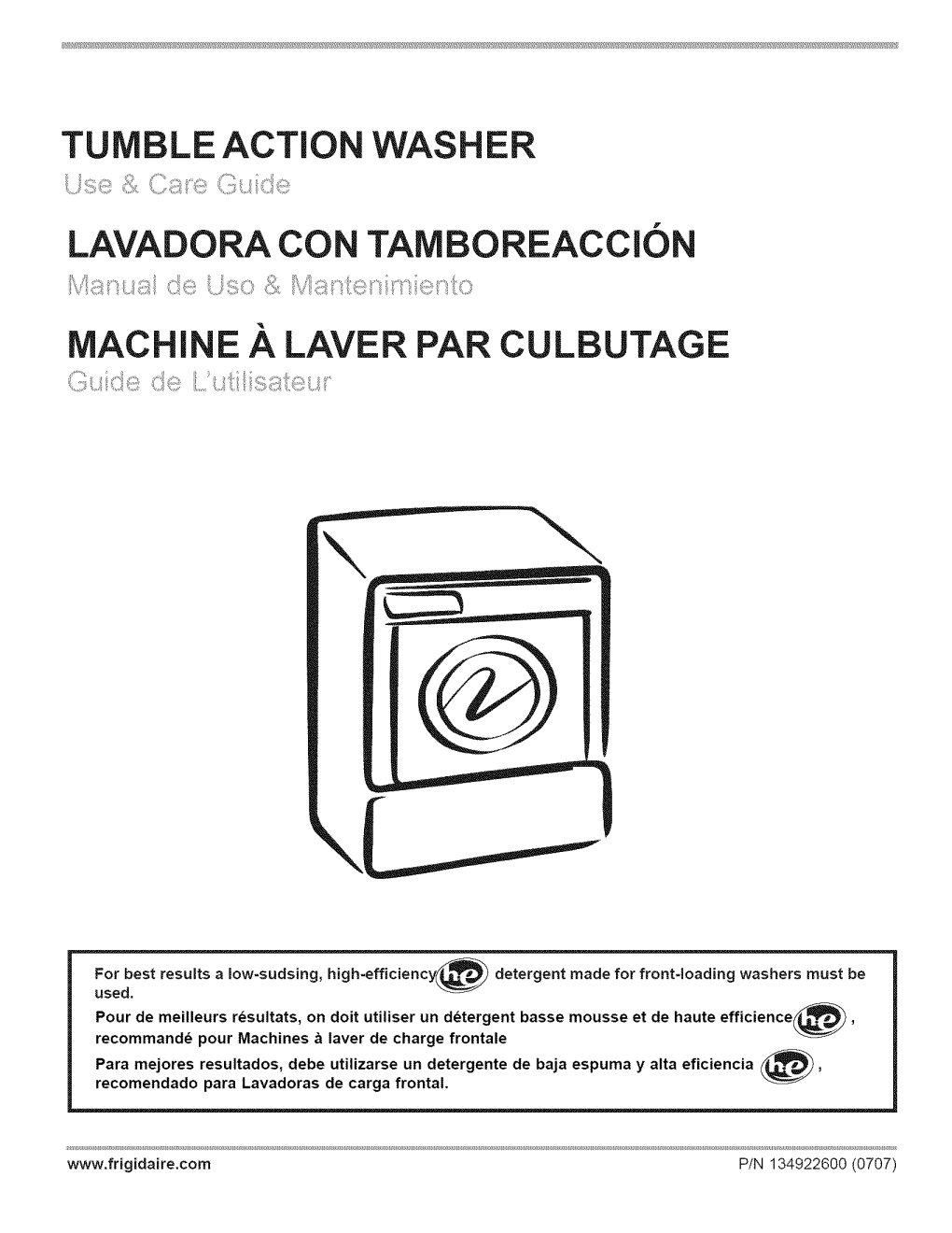 Tumble Action Washer