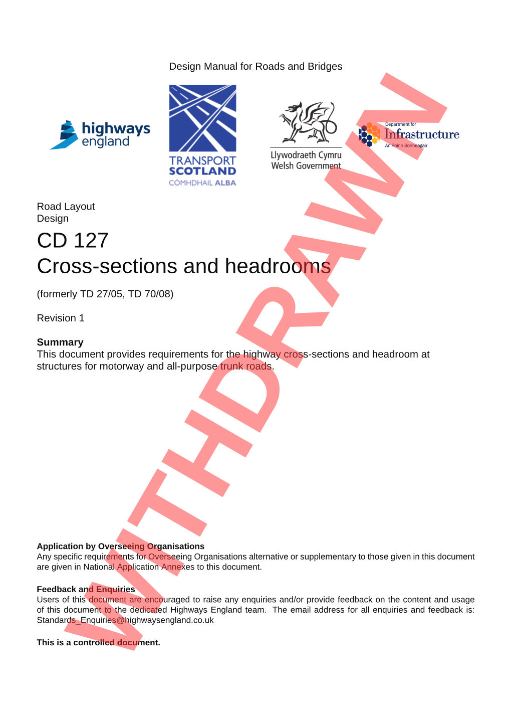 CD 127 Cross-Sections and Headrooms