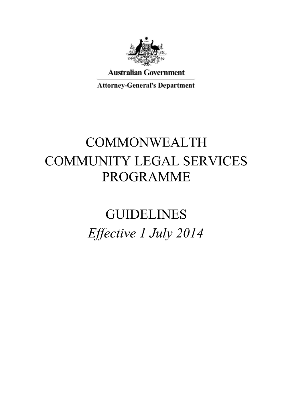 Commonwealth Community Legal Services Programme Guidelines