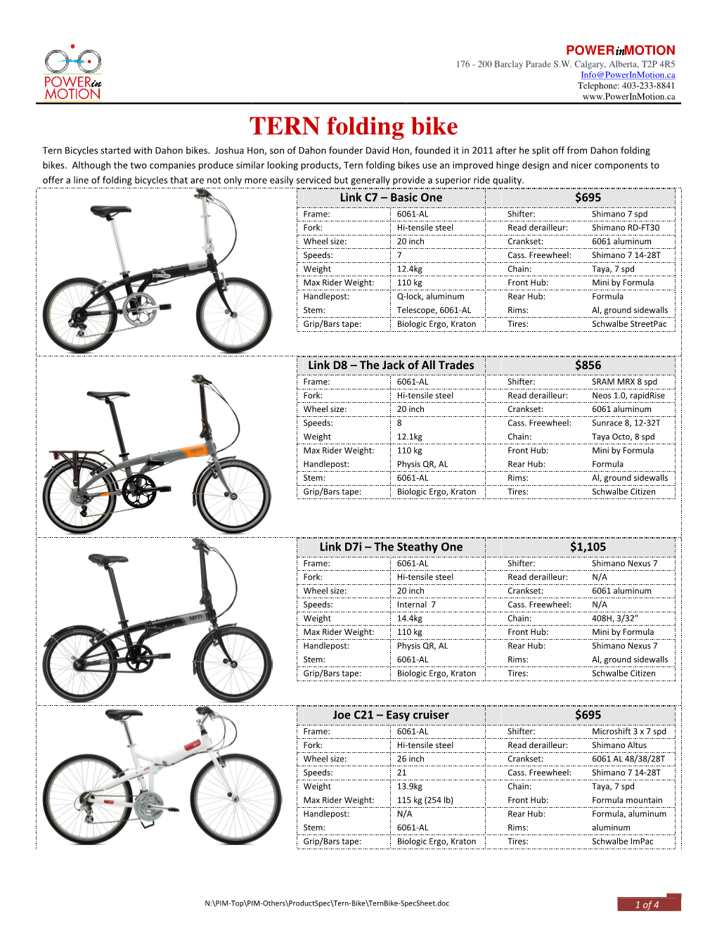 TERN Folding Bike Tern Bicycles Started with Dahon Bikes