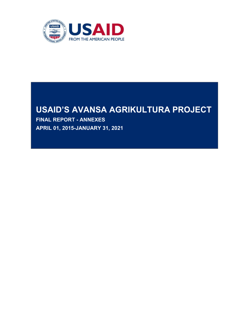 Usaid's Avansa Agrikultura Project