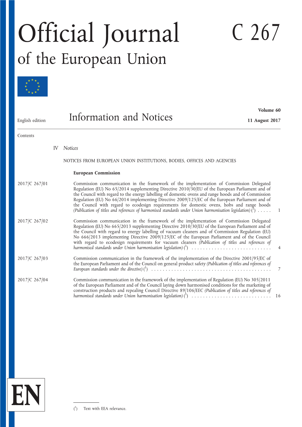 Official Journal of the European Union C 267/1