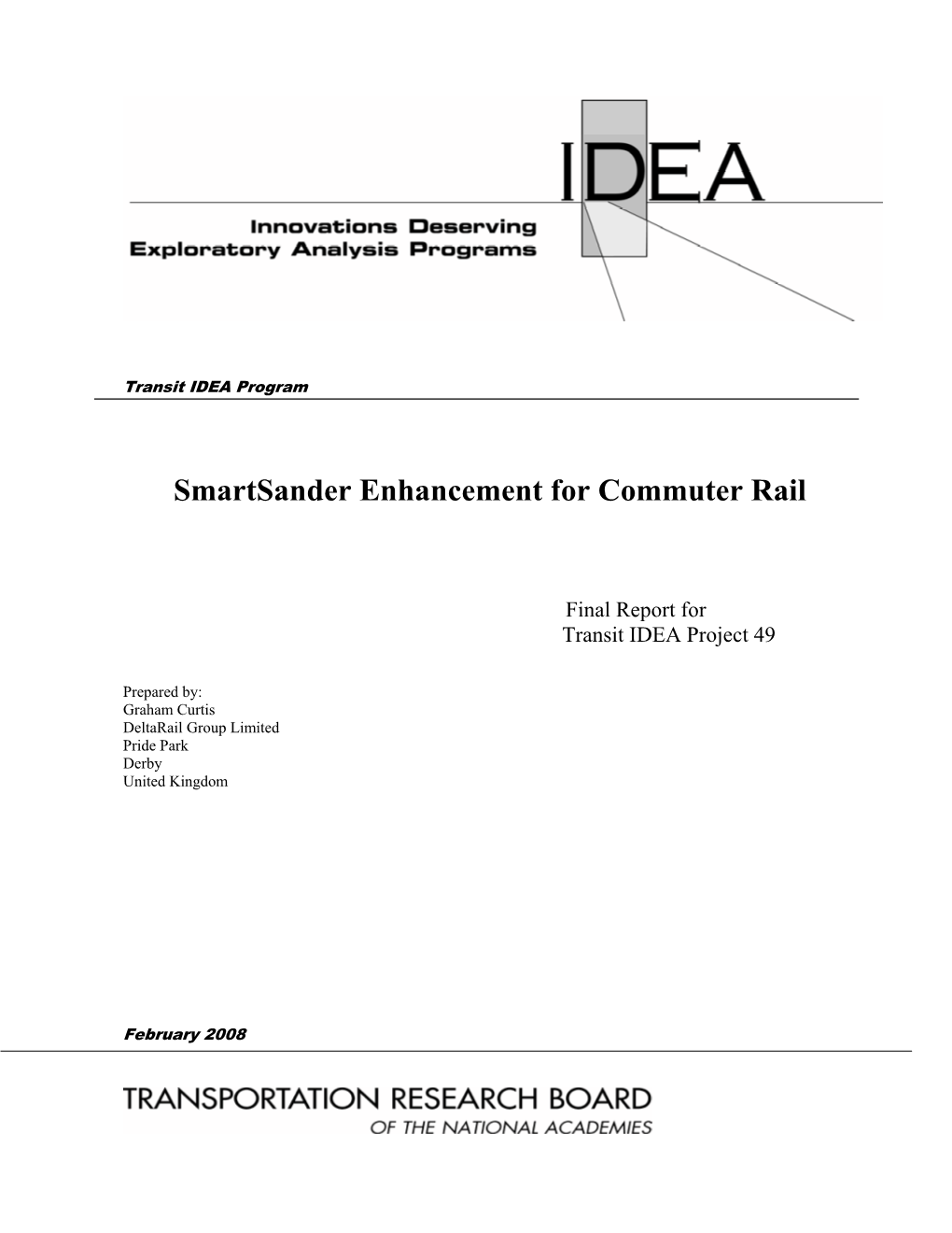 Smartsander Enhancement for Commuter Rail