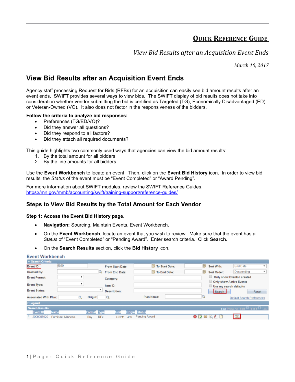 View Bidders Responses