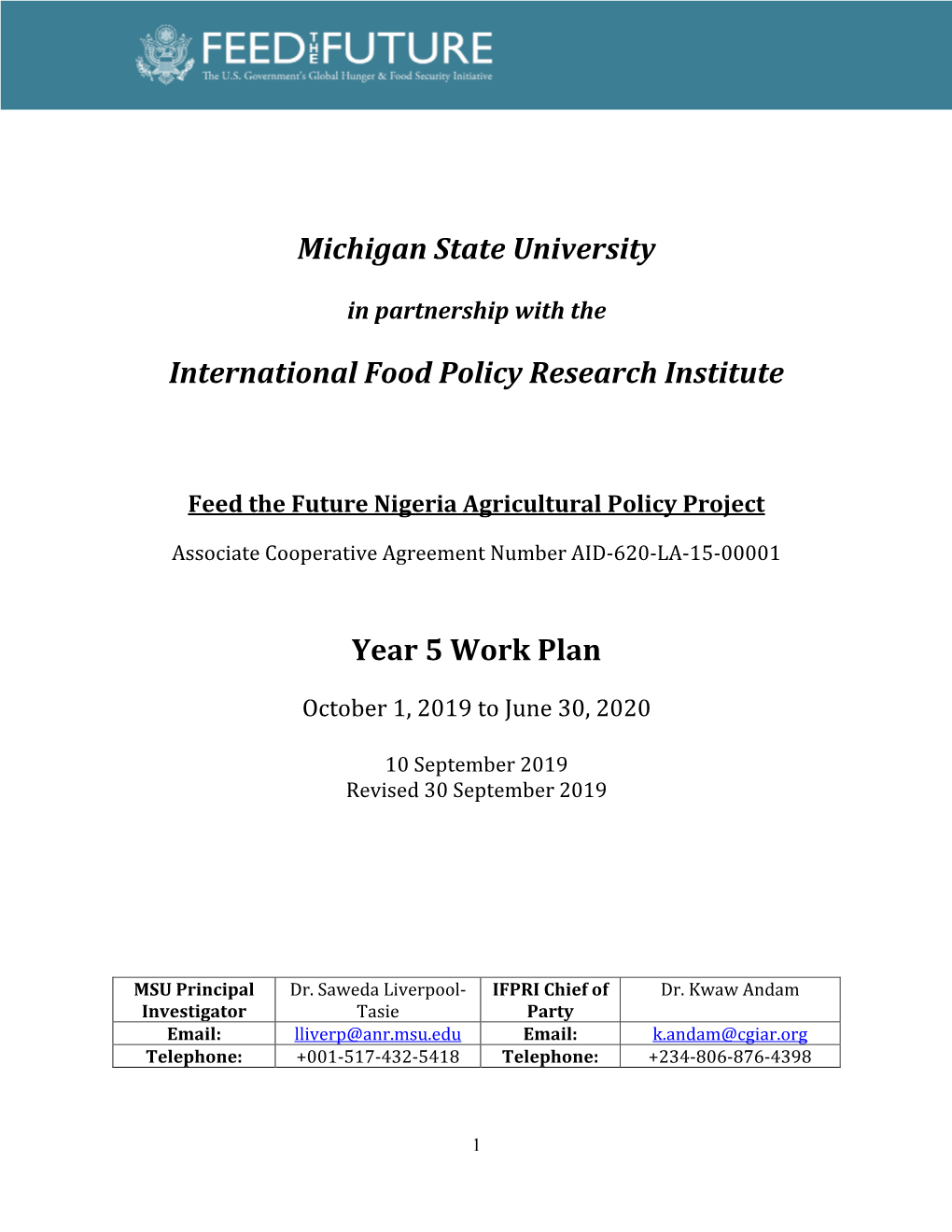 Michigan State University International Food Policy Research Institute
