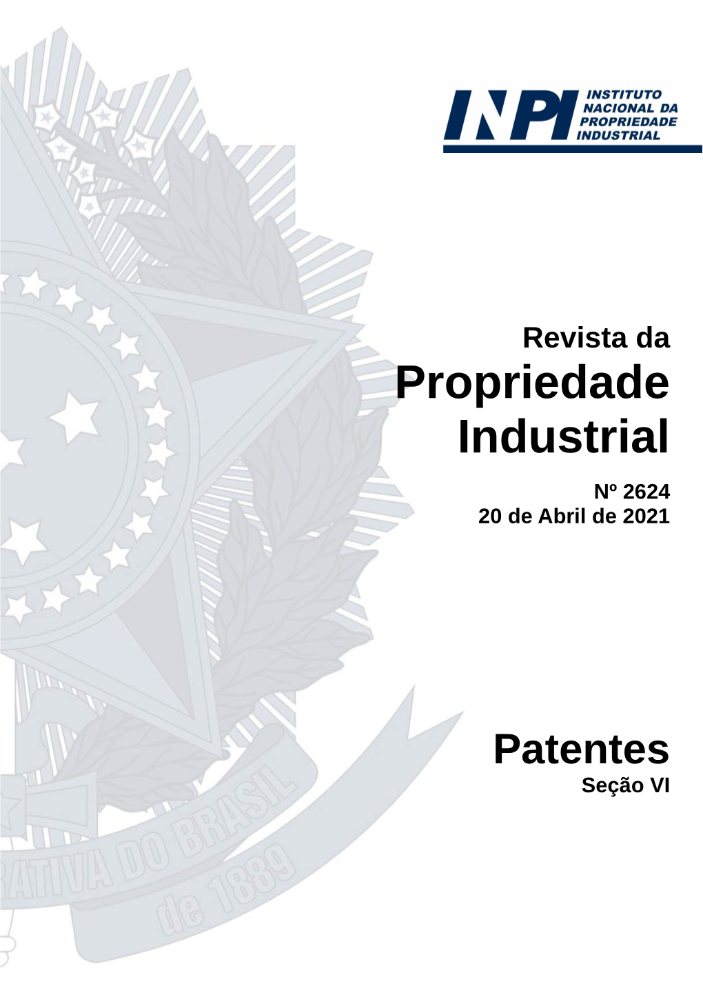 Propriedade Industrial Nº 2624 20 De Abril De 2021