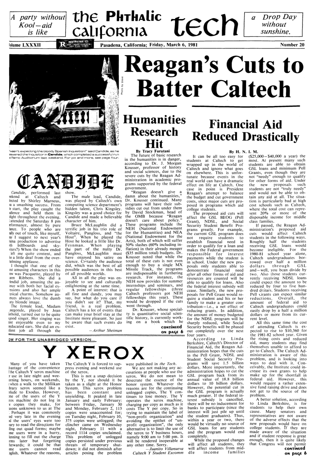 Reagan's Cuts to I Batter Caltech