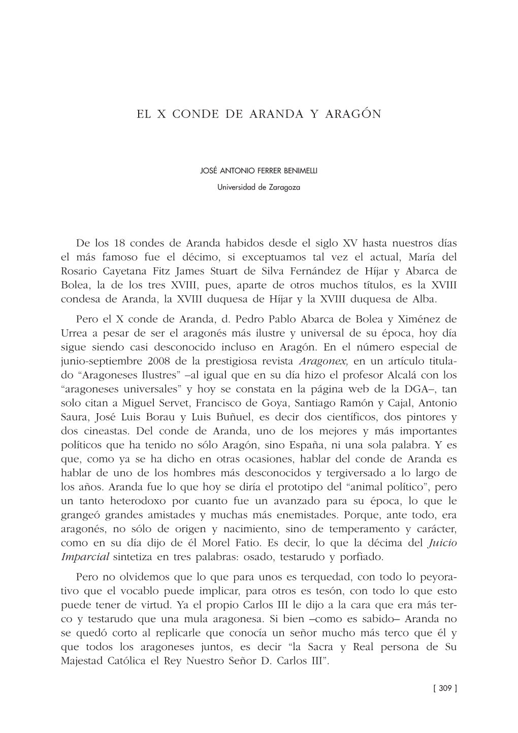 13. El X Conde De Aranda Y Aragón