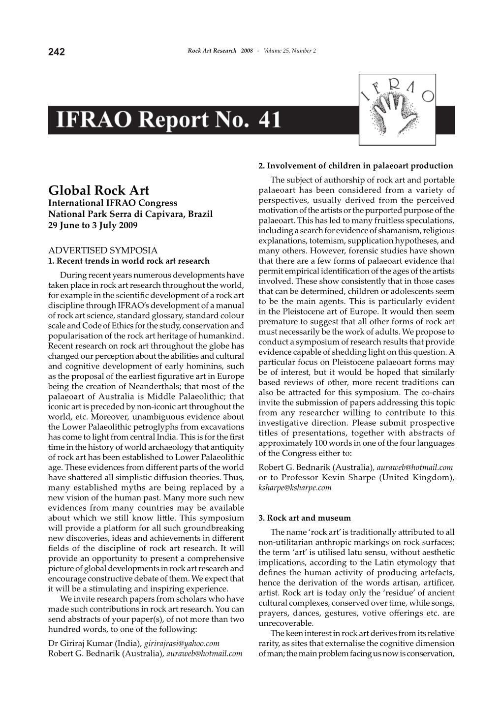 IFRAO Report