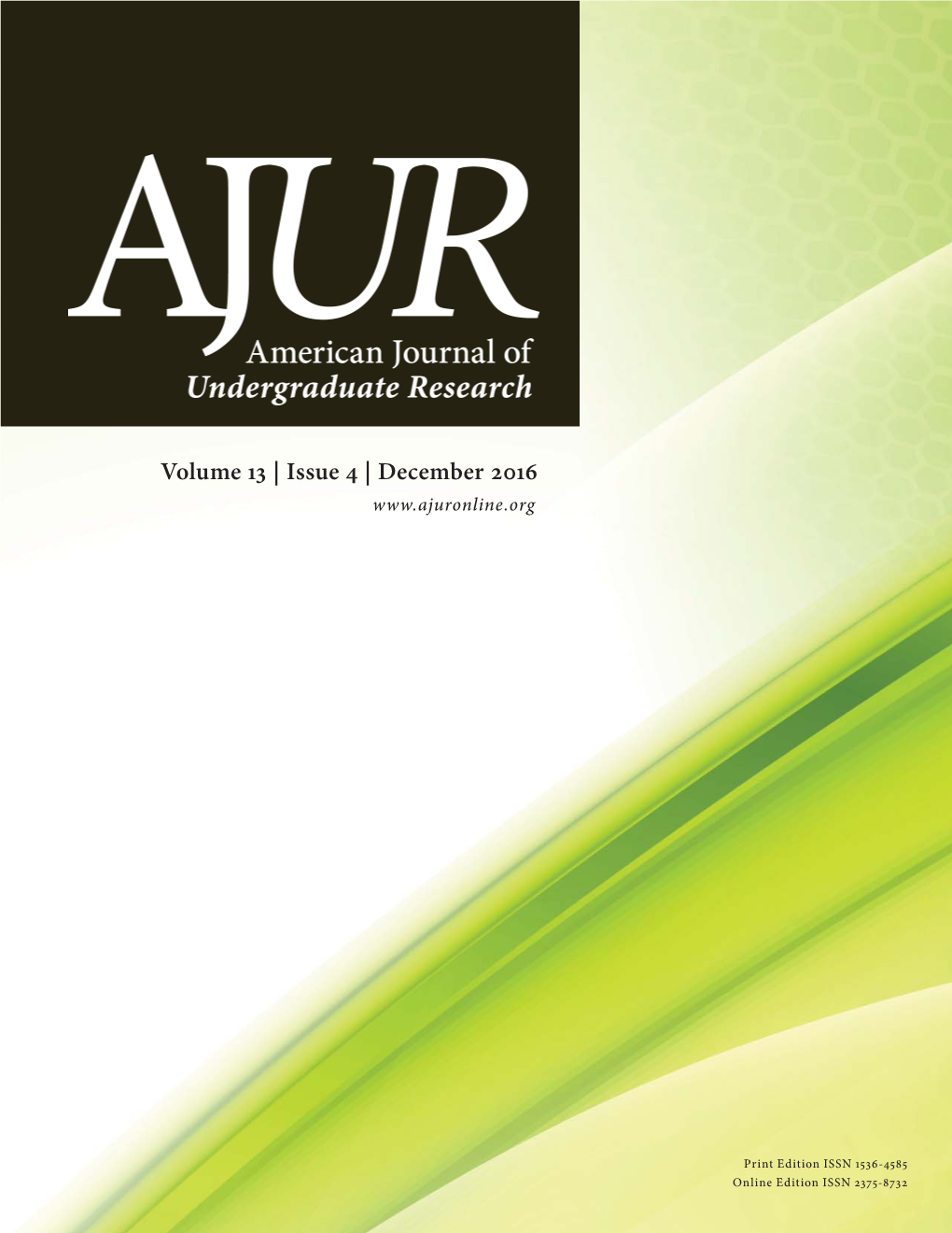 AJUR Volume 13 Issue 4 (December 2016)