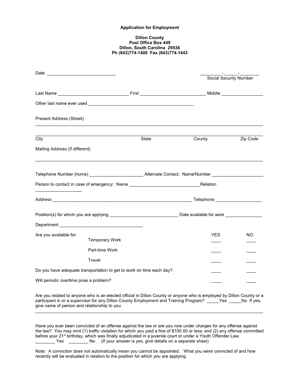 Application for Employment s22