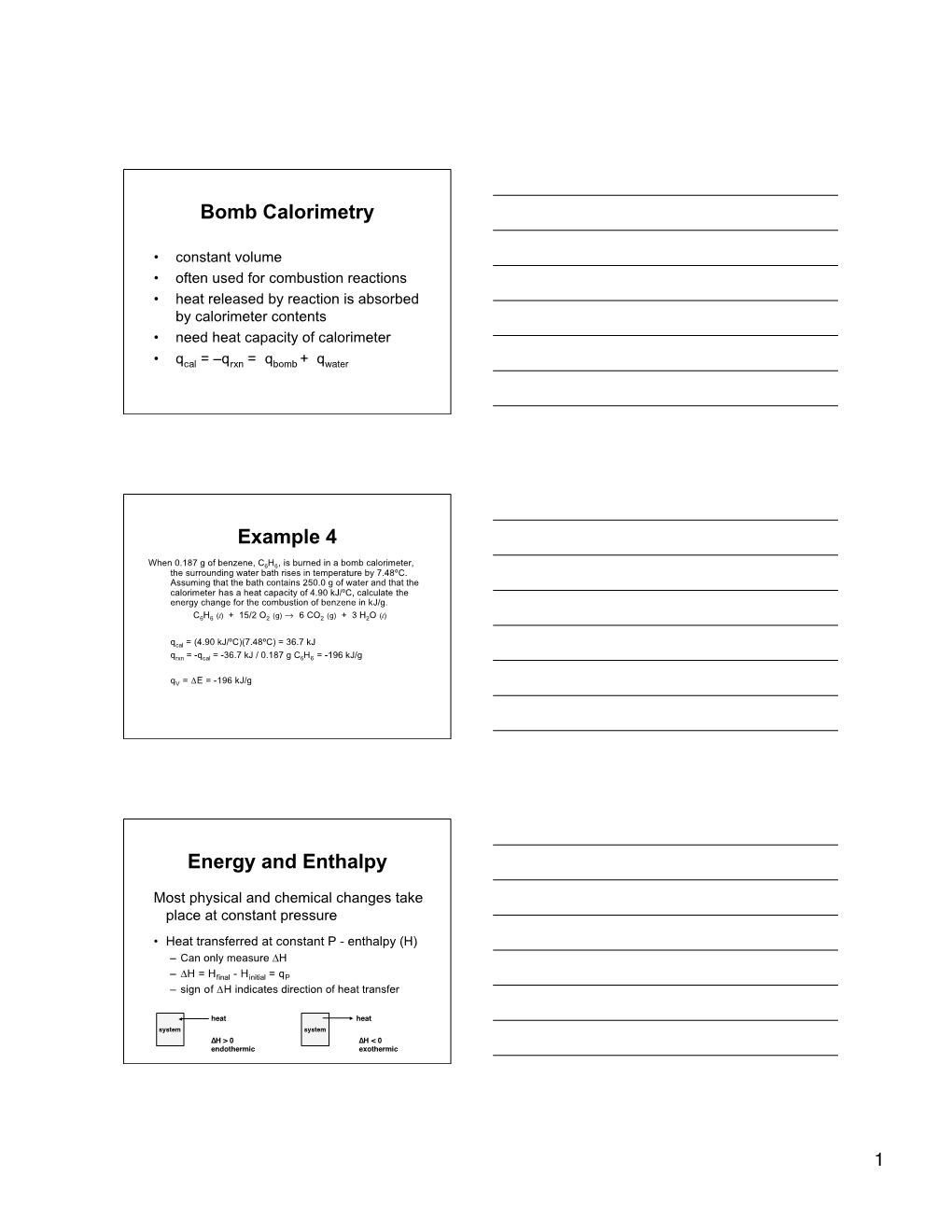 Bomb Calorimetry Example 4 Energy and Enthalpy