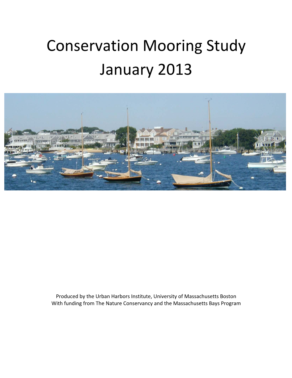 Conservation Mooring Study January 2013