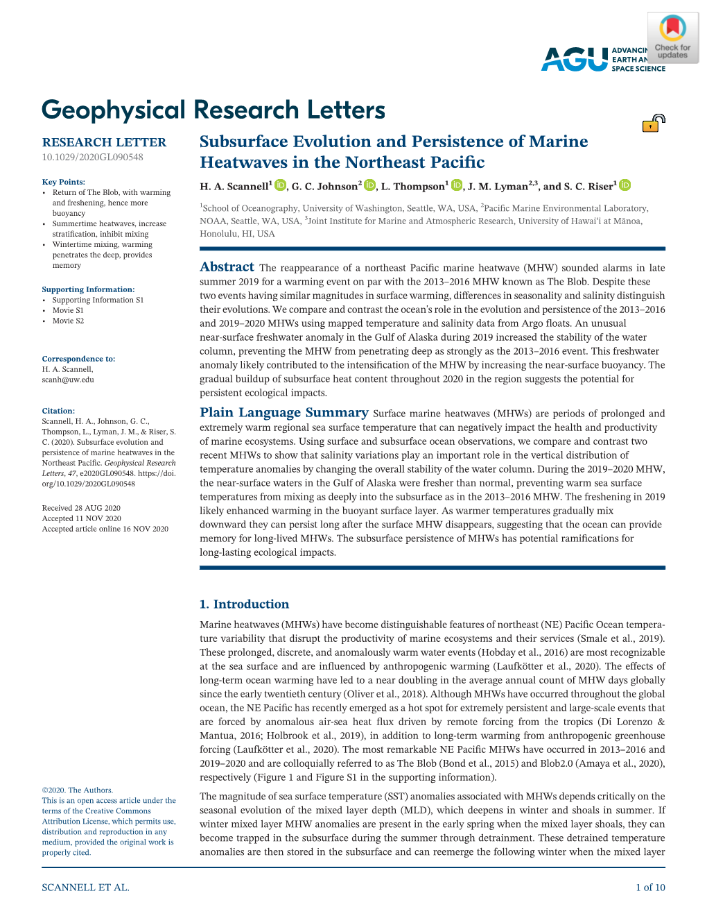 Subsurface Evolution and Persistence of Marine Heatwaves in The