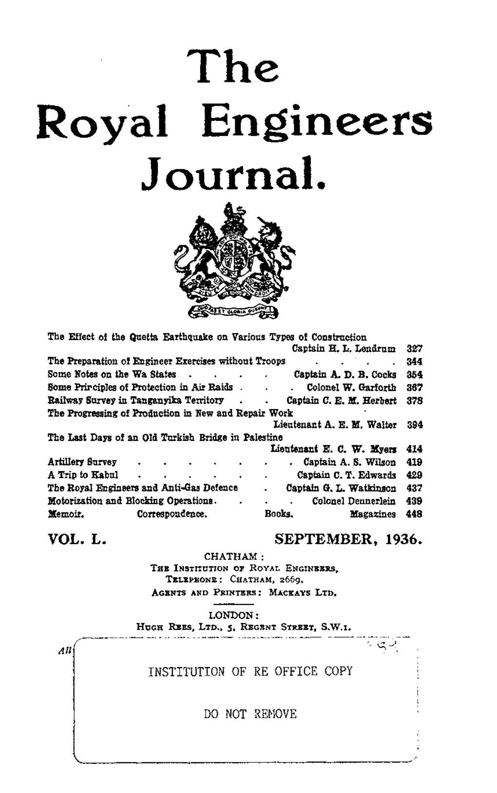 The Royal Engineers Journal