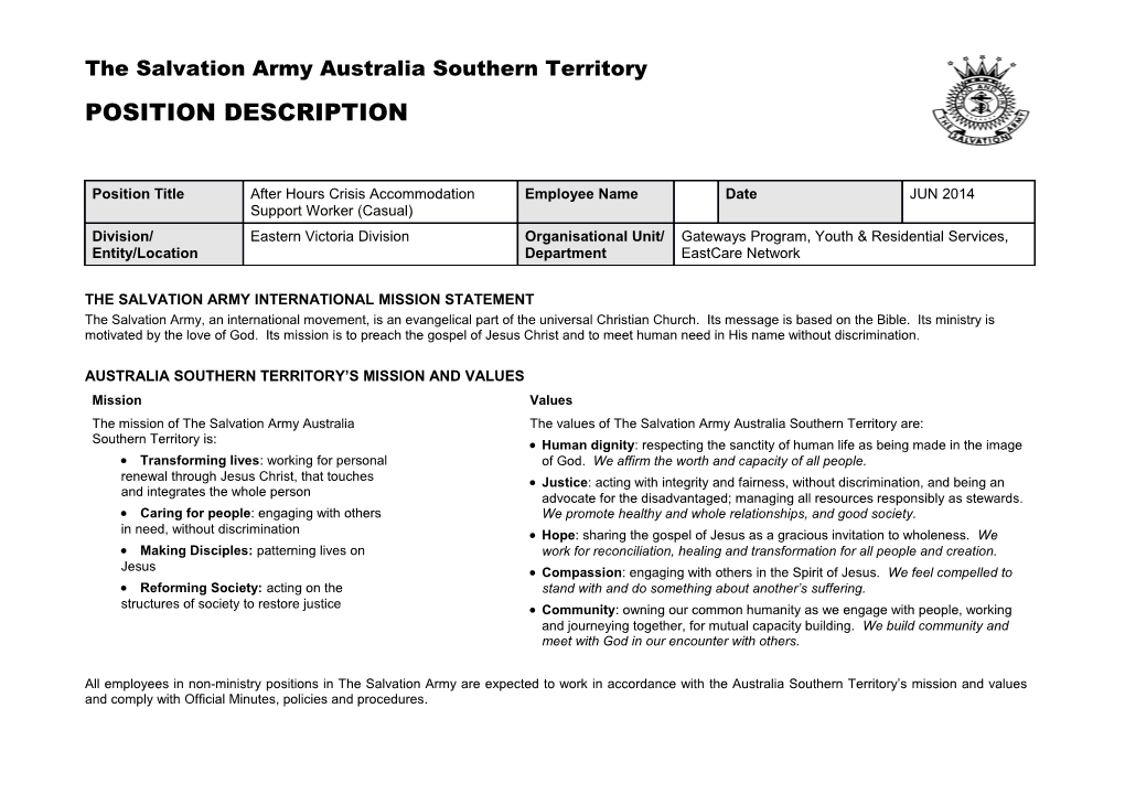 Position Description Guide