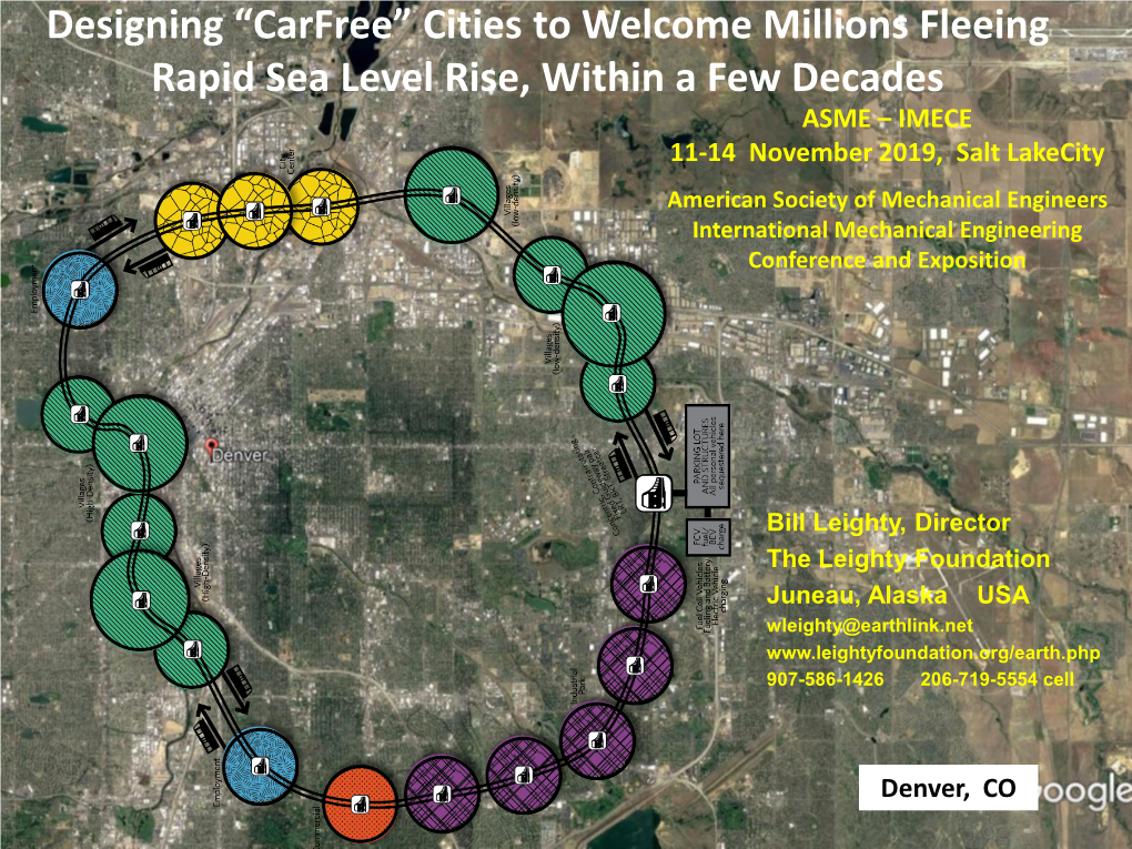 Designing Car-Free Cities to Welcome Millions Fleeing Rapid Sea Level Rise, Within a Few Decades