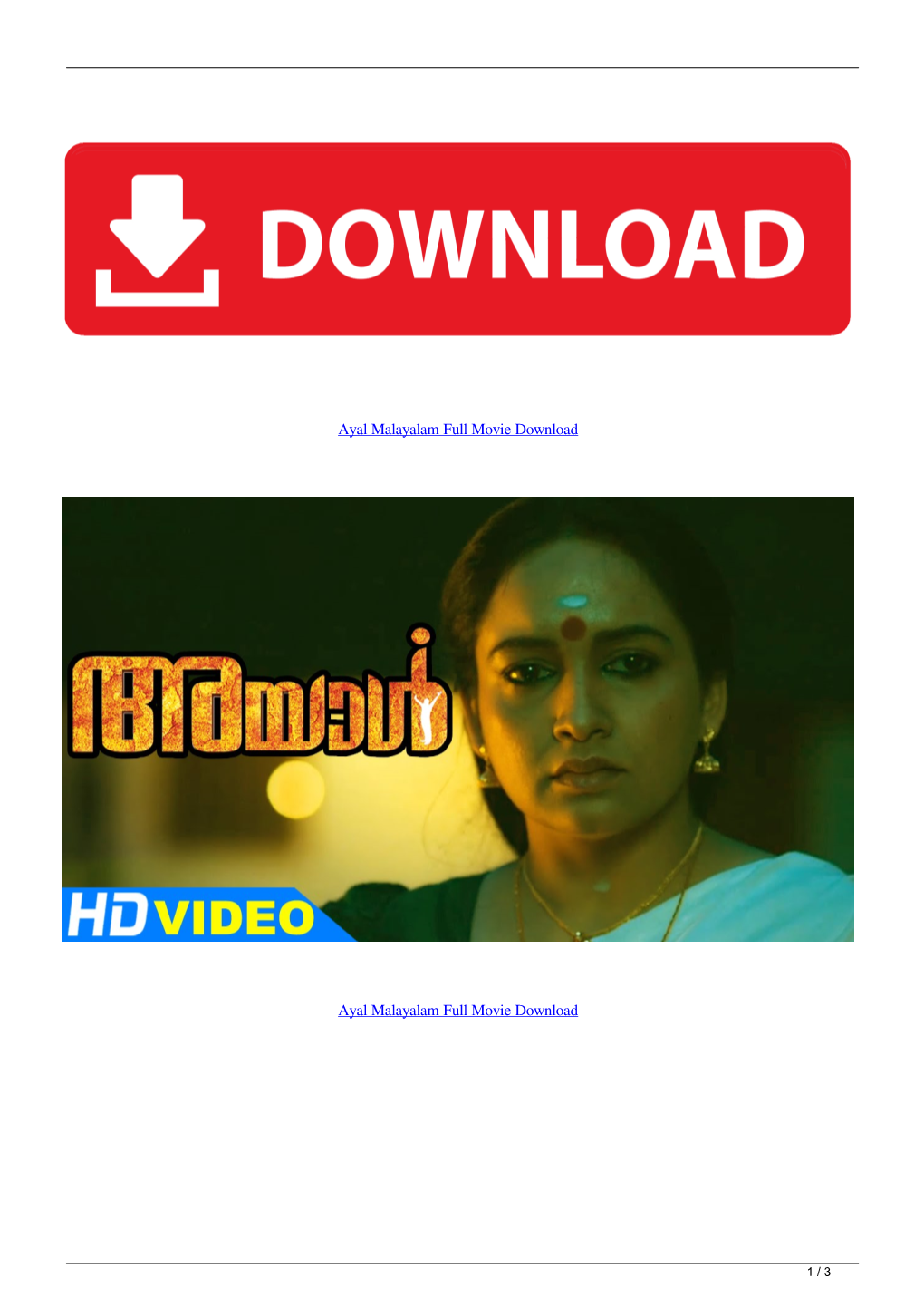 Ayal Malayalam Full Movie Download