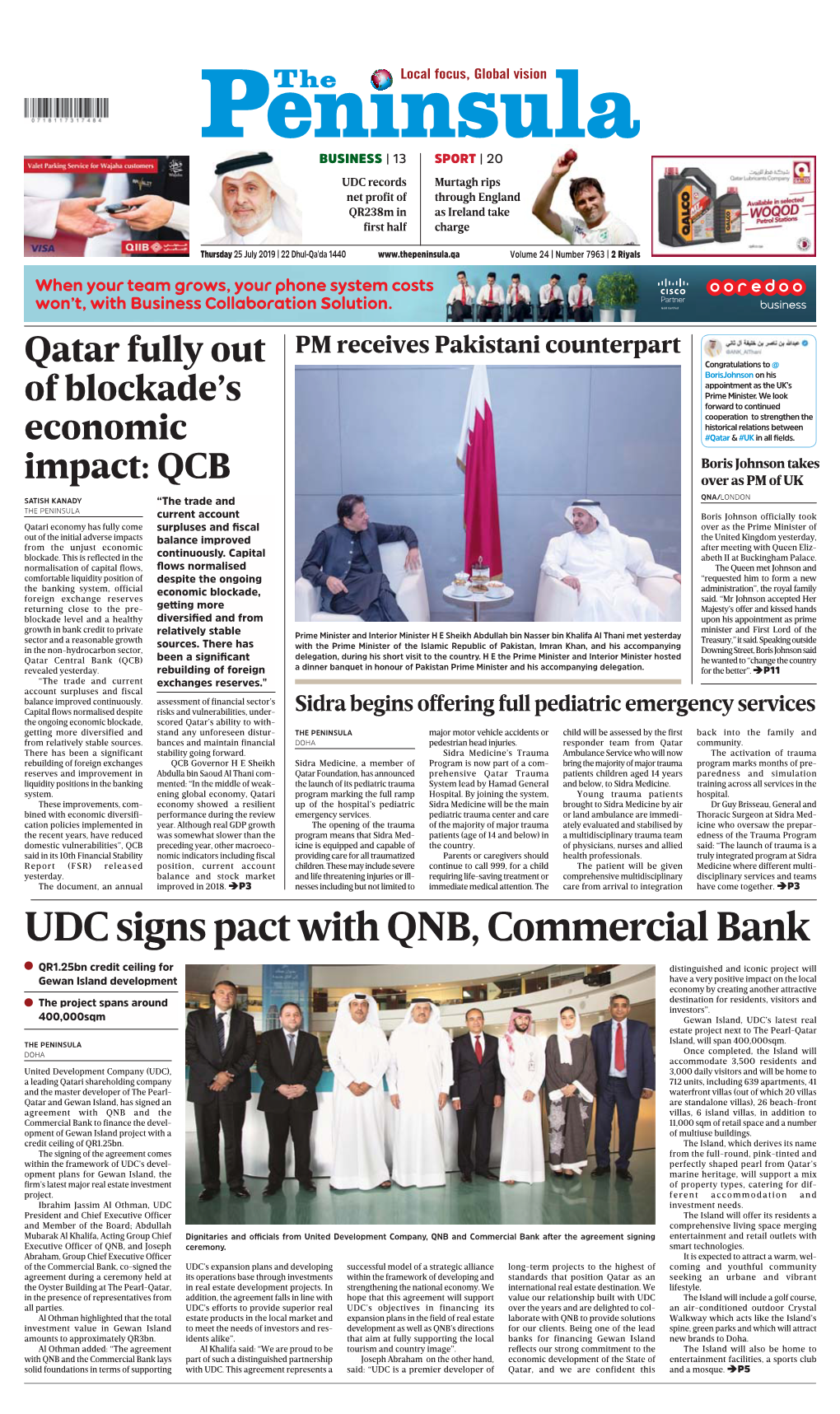 UDC Signs Pact with QNB, Commercial Bank