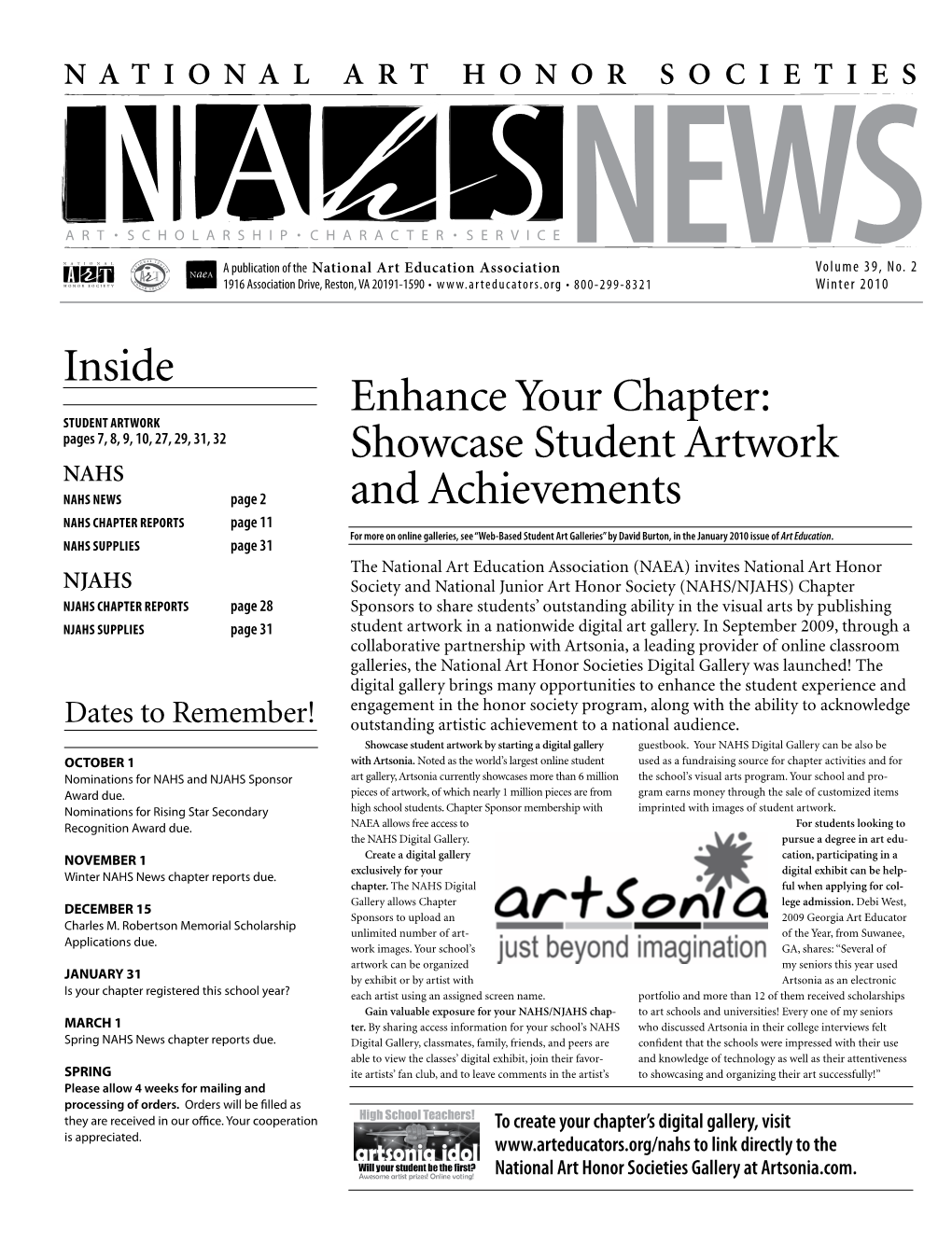 Showcase Student Artwork and Achievements