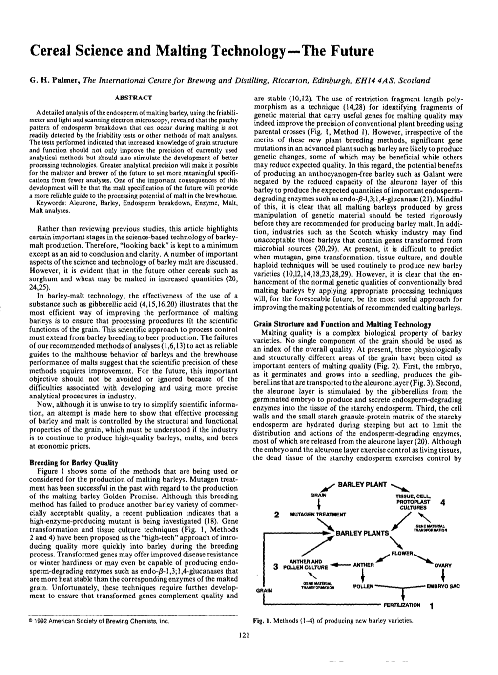 Cereal Science and Malting Technology—The Future