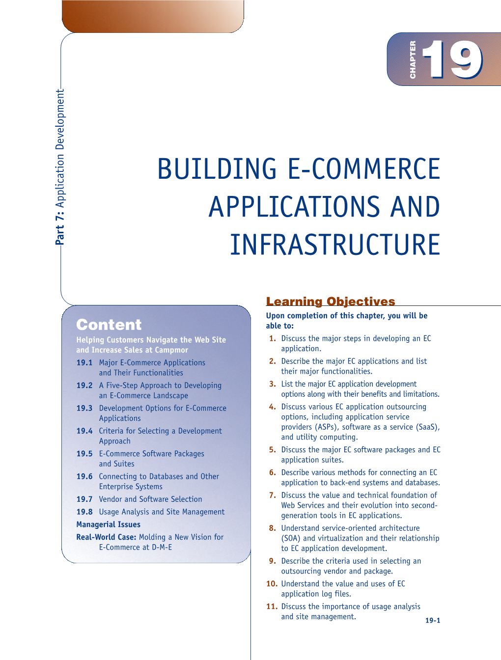 Building E-Commerce Applications and Infrastructure 19-3