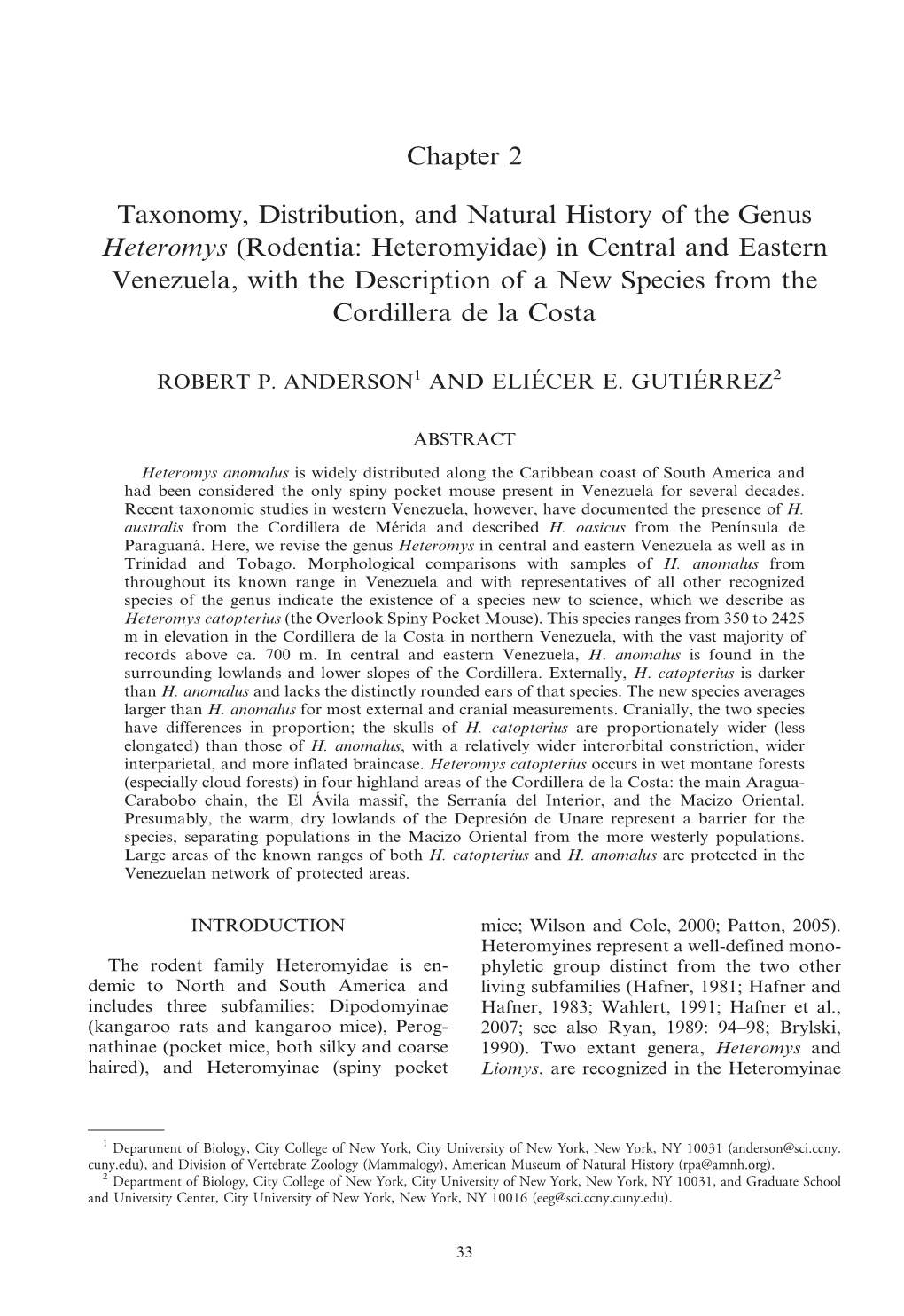 Chapter 2 Taxonomy, Distribution, and Natural History of the Genus