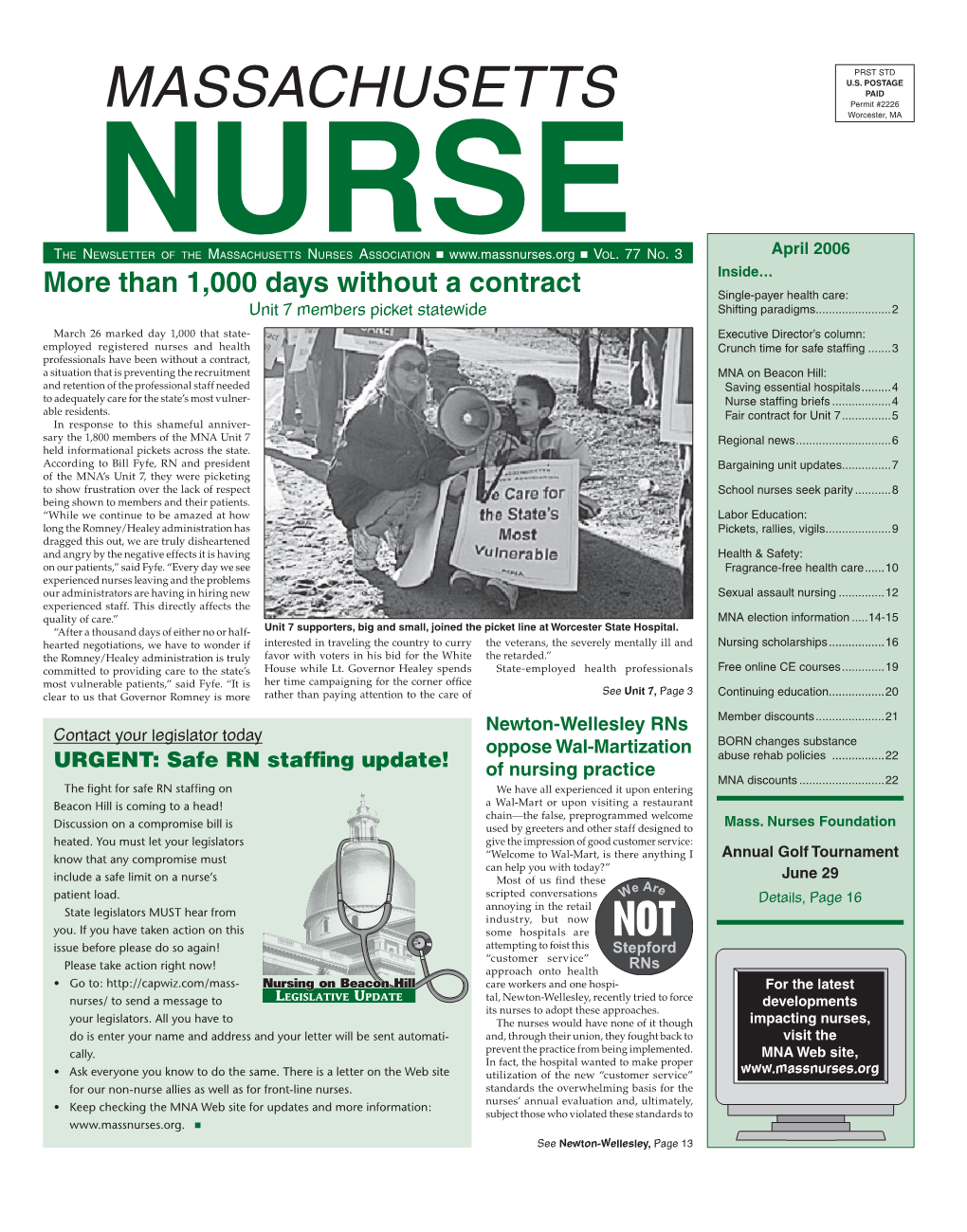 Massachusetts Nurse Newsletter :: April 2006