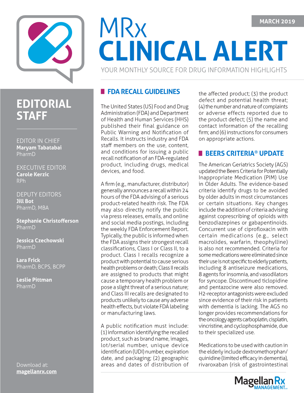 Mrx CLINICAL ALERT