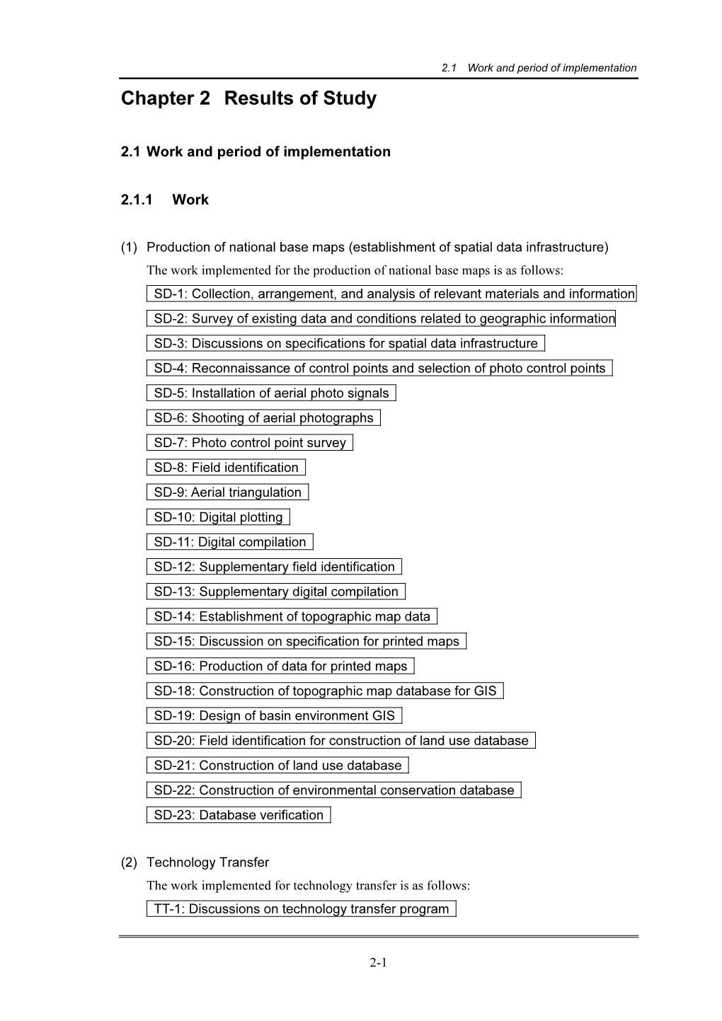 Chapter 2 Results of Study