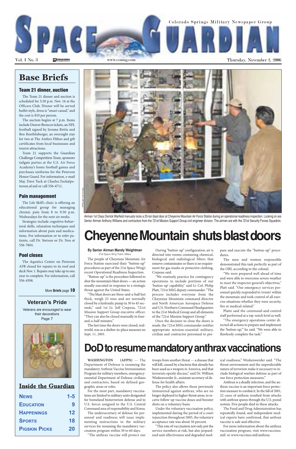 Cheyenne Mountain Shuts Blast Doors 556-7804