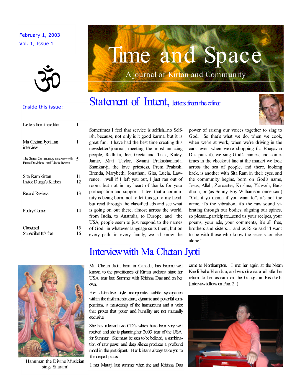 Time and Space Vol 1 #1 II