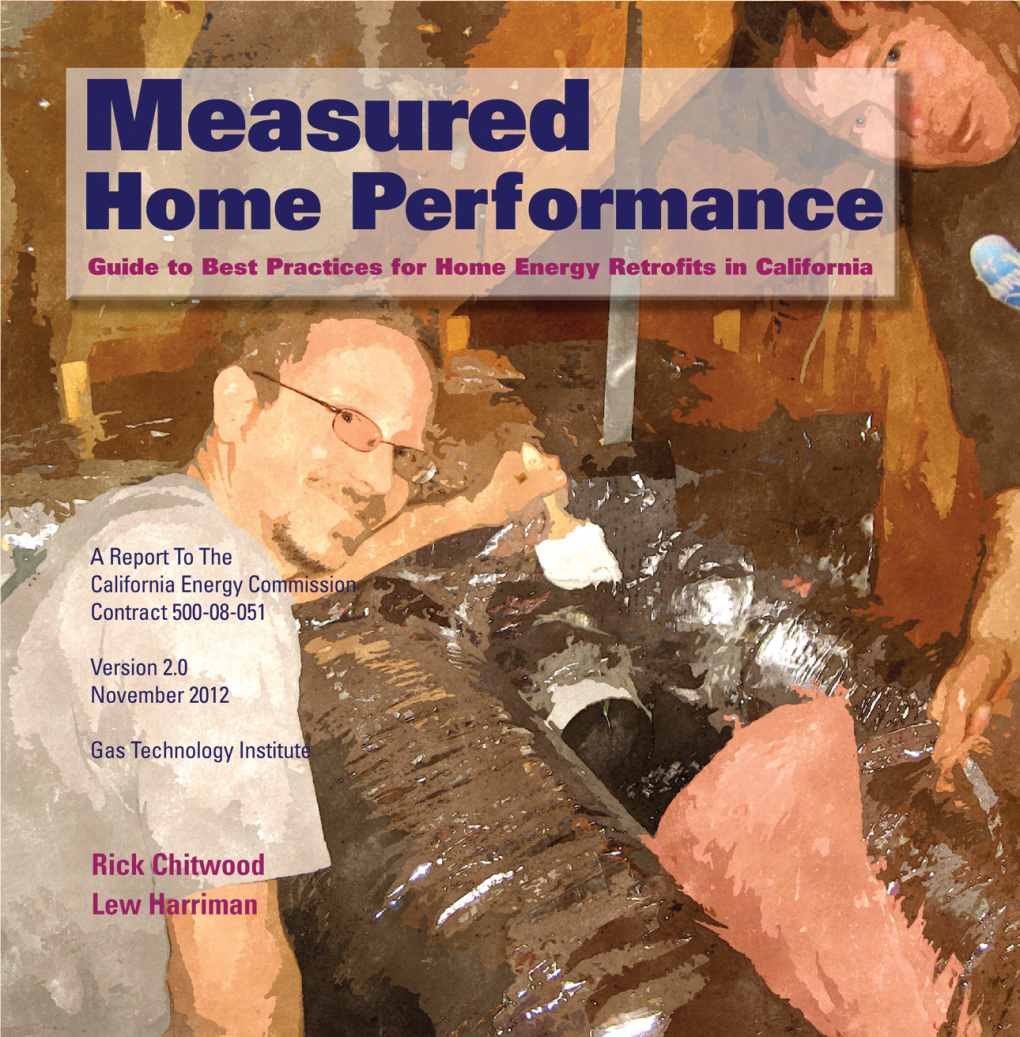 Measured Home Performance: Guide to Best Practices For