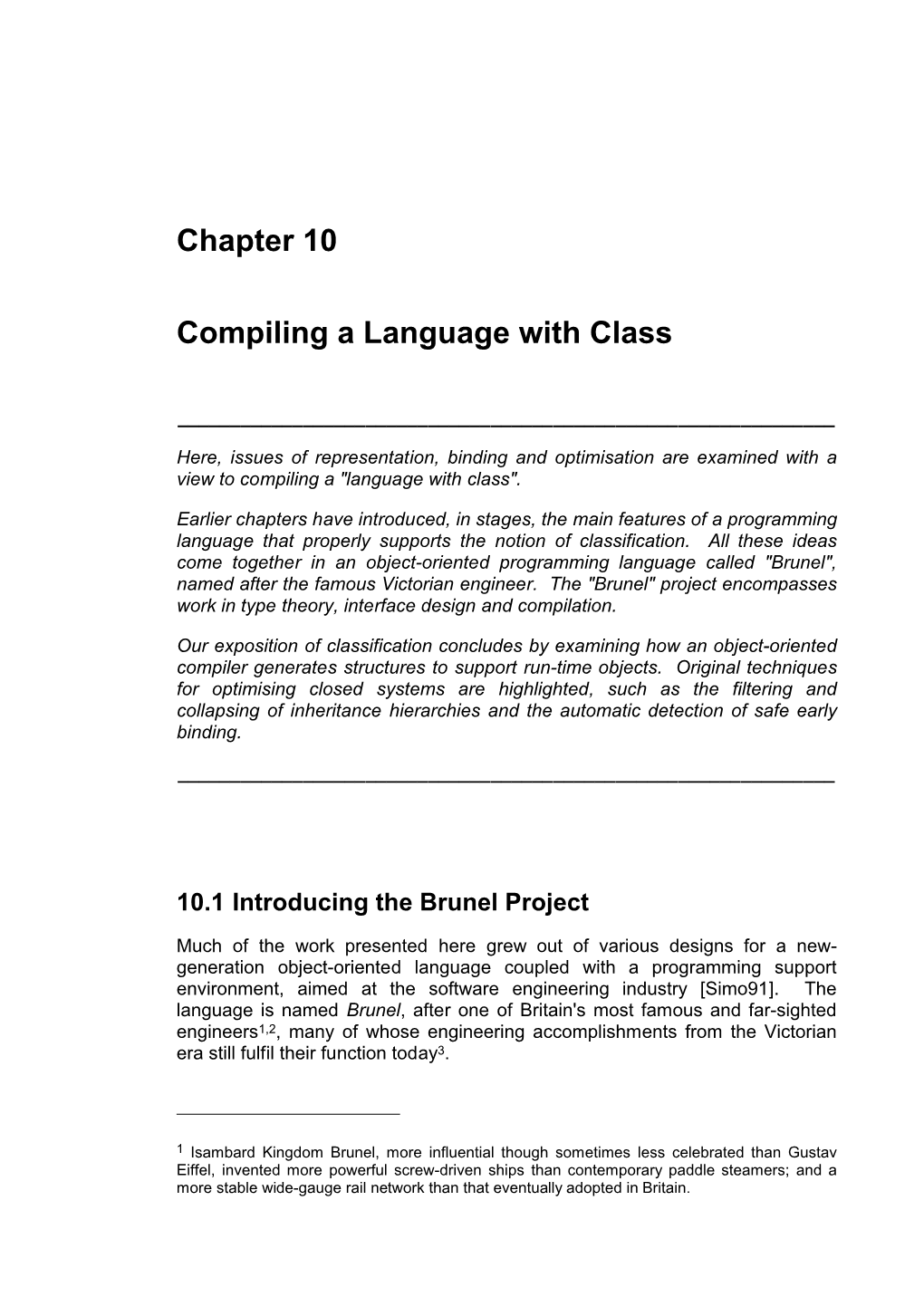 Chapter 10 Compiling a Language with Class