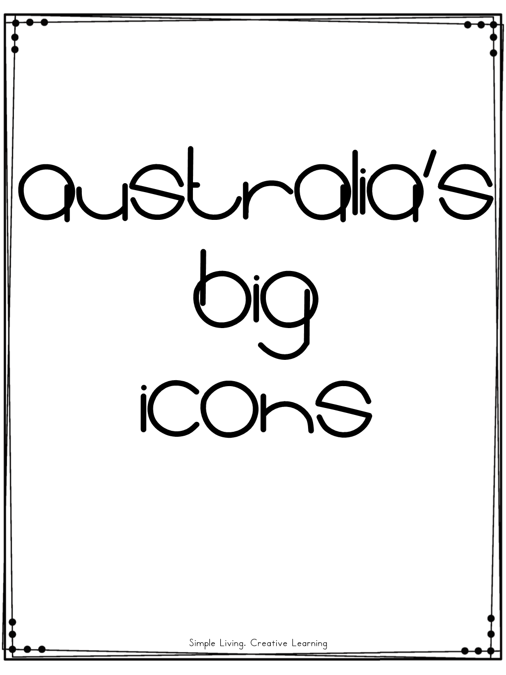Australia's Big Icon Worksheets