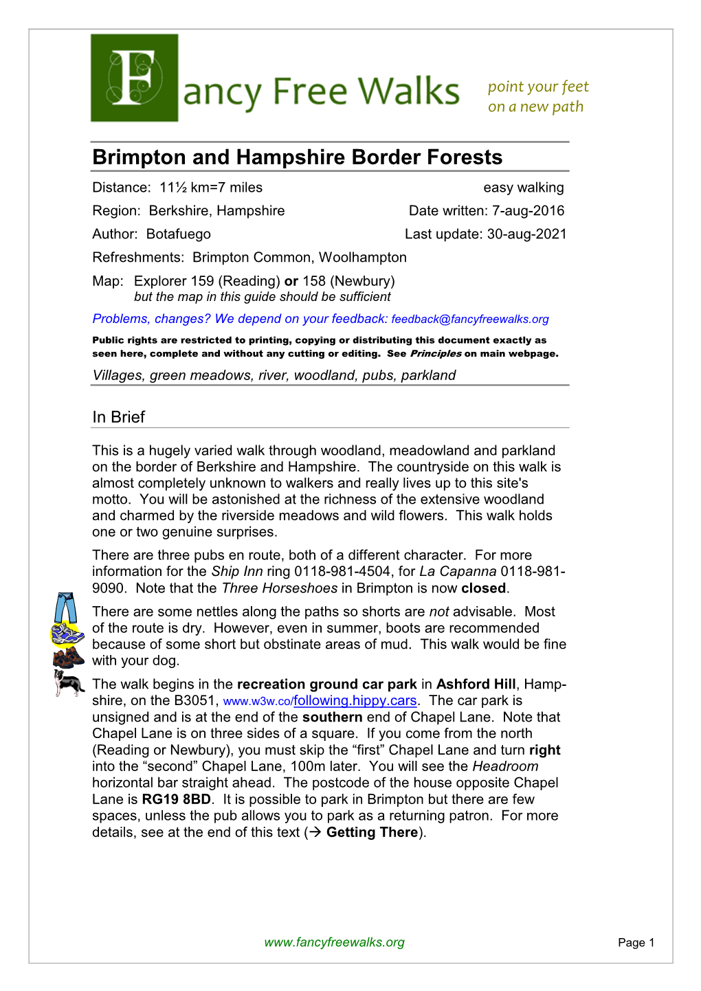 Brimpton and Hampshire Border Forests