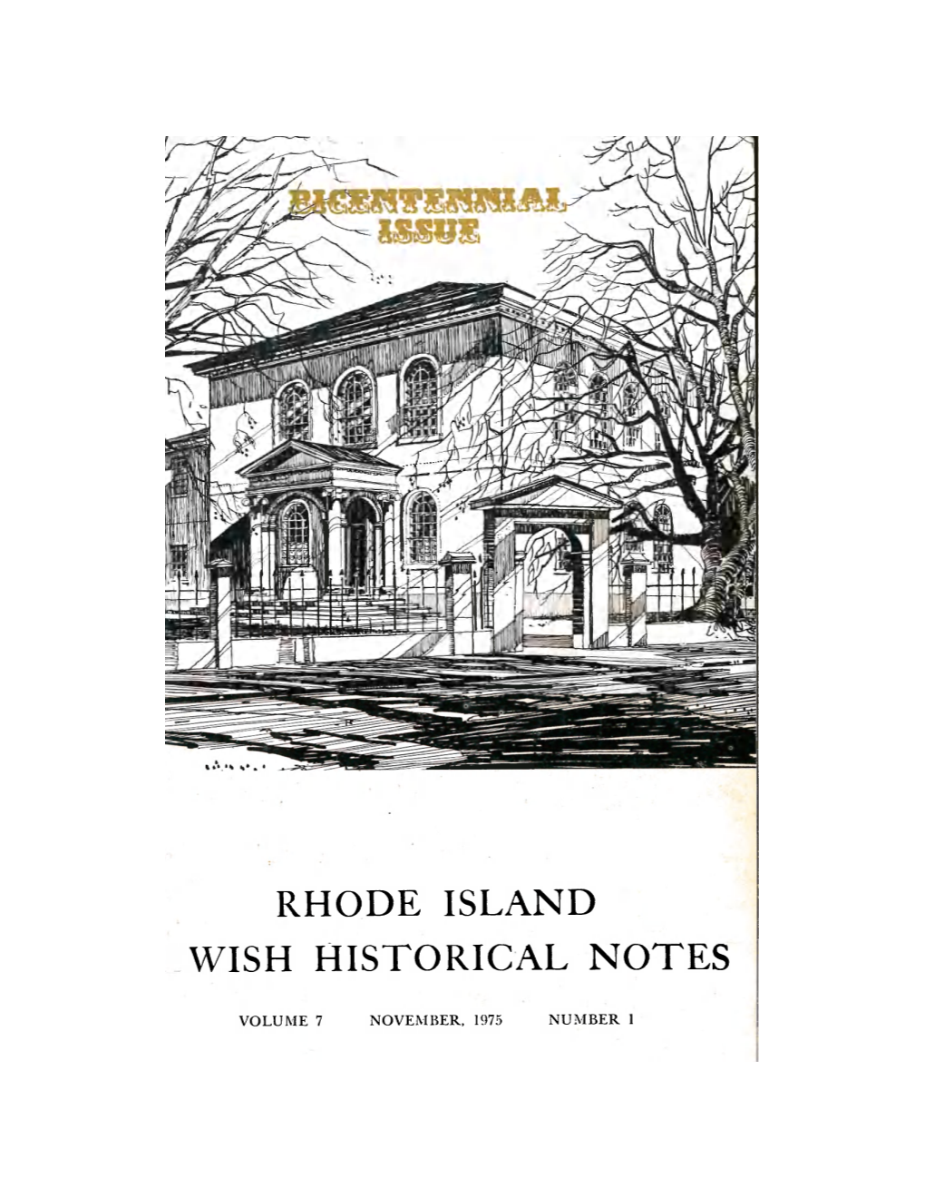 Rhode Island Ewish Historical Notes