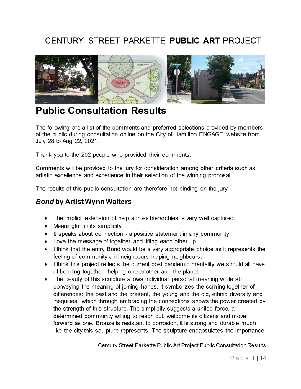 Public Consultation Results