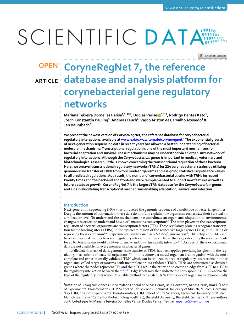Coryneregnet 7, the Reference Database and Analysis Platform For