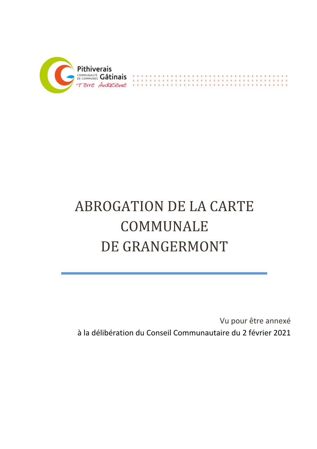 Abrogation De La Carte Communale De Grangermont