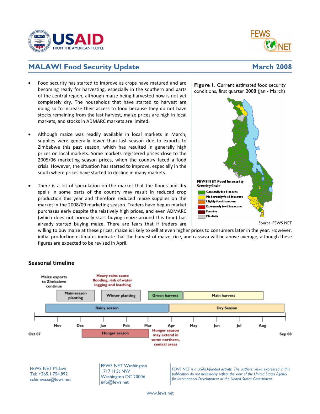 MALAWI Food Security Update March 2008