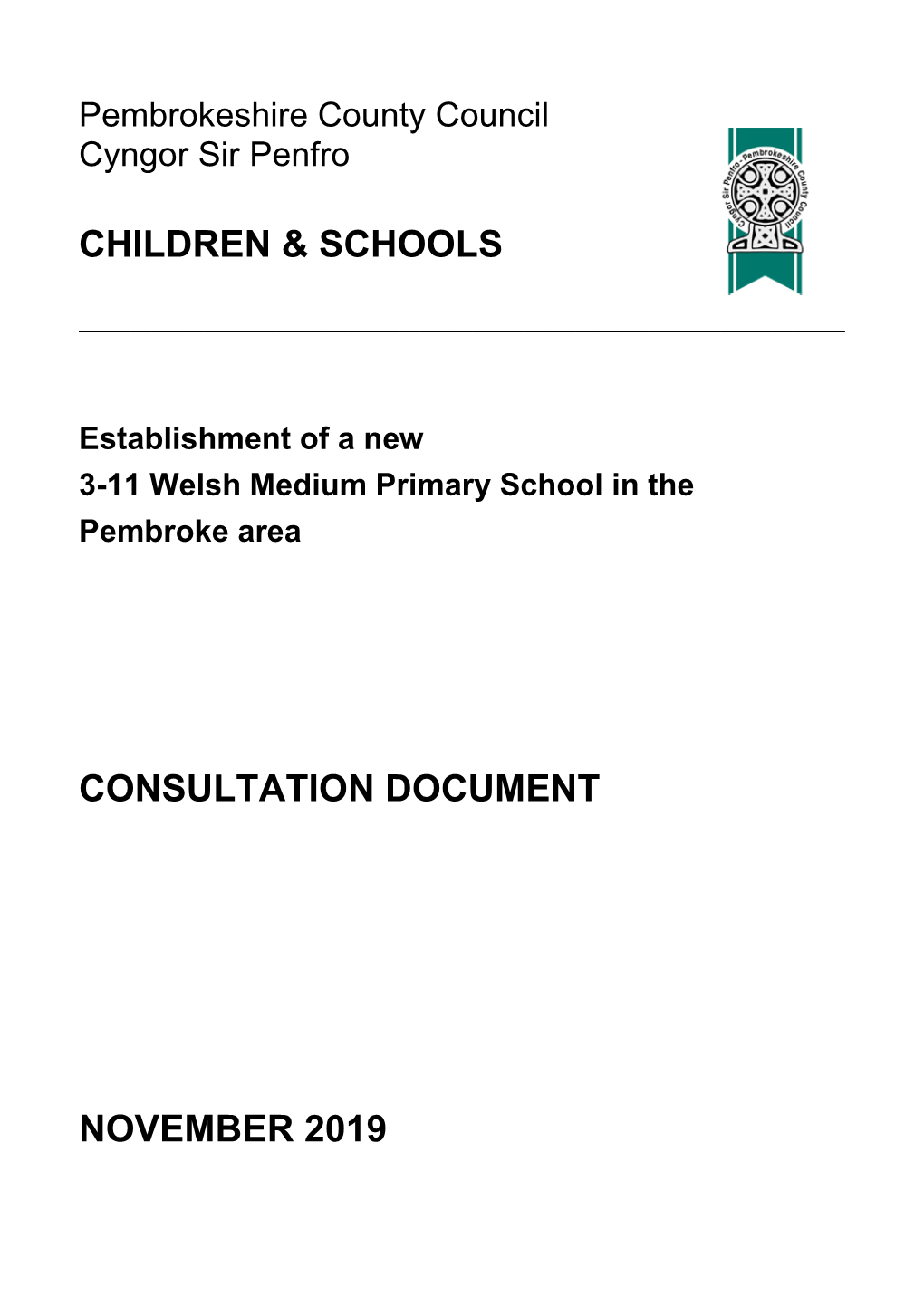 Children & Schools Consultation Document