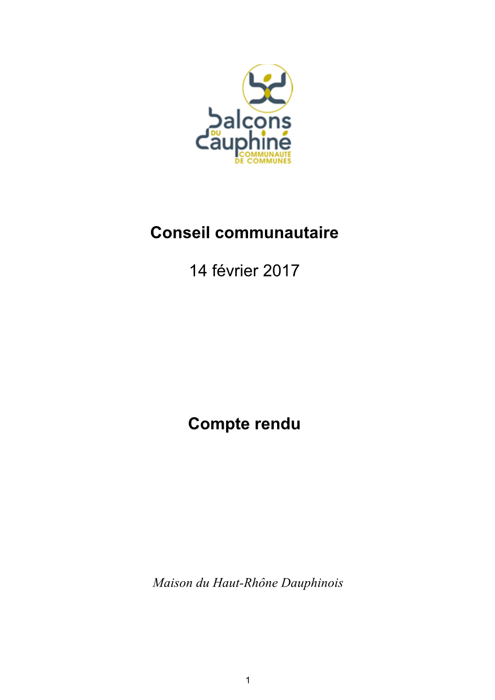 Compte Rendu CC 14 02 2017