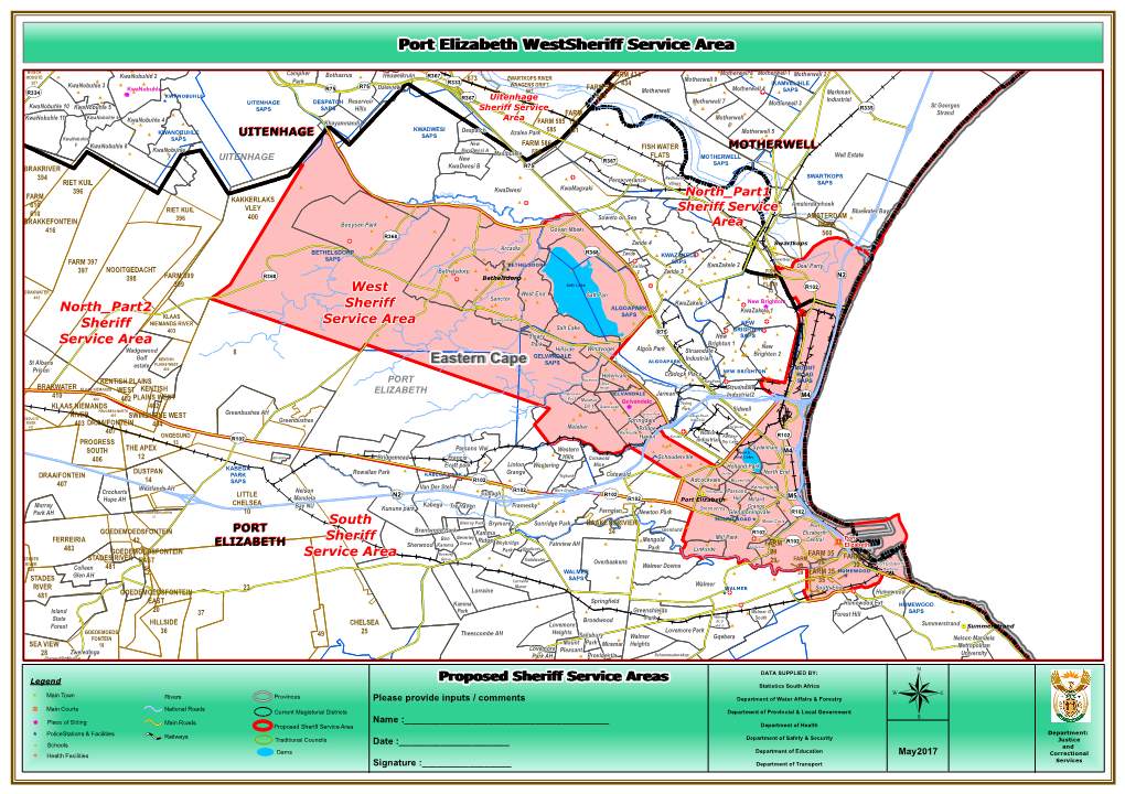 Eastern Cape Port Elizabeth Westsheriff Service Area Port