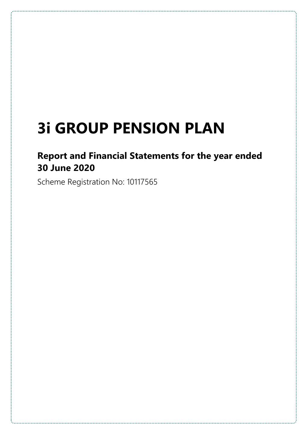 3I GROUP PENSION PLAN