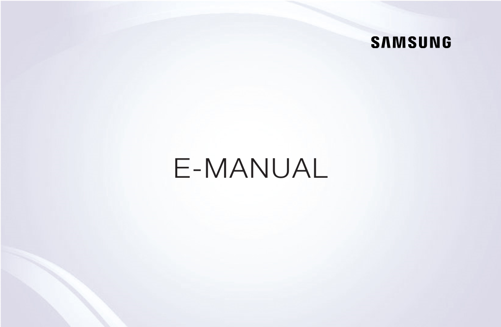 E-MANUAL Contents